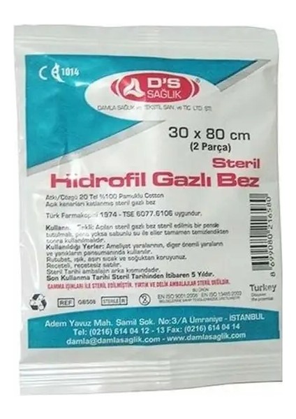 Steril Gazlı Bez 30X80 - 10 Adet