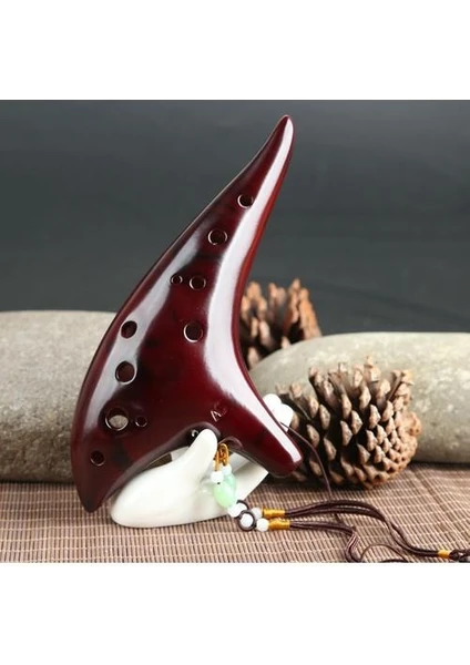 12 Delik Seramik Flüt Alto Ocarina Sualtı Müzik Enstrüman Müzik Lover Stil Acemi Enstrüman