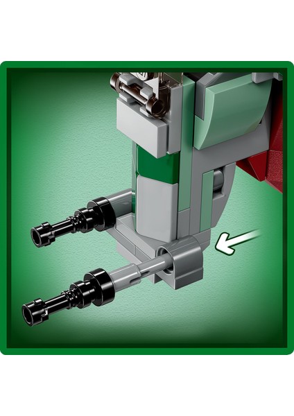 ® Star Wars Boba Fett'in Starship'i Mikro Savaşçı 75344 - 6 Yaş ve Üzeri Çocuklar için Oyuncak Yapım Seti (85 Parça)