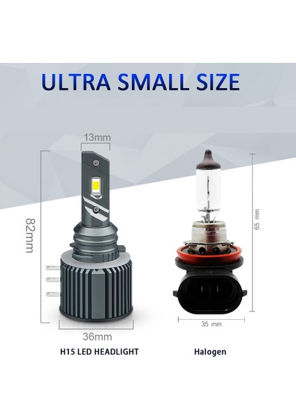 LED Far Ampulü H15 3570 Chip 100W 20.000LM Canbus 9-32V / LAAM560-2