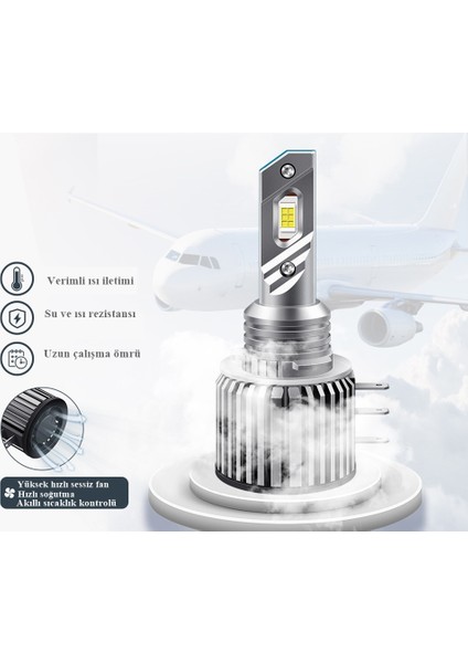 LED Far Ampulü H15 3570 Chip 100W 20.000LM Canbus 9-32V / LAAM560-2