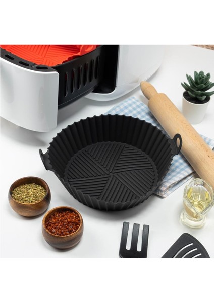 Airfryer Silikon Pişirme Kalıbı Siyah