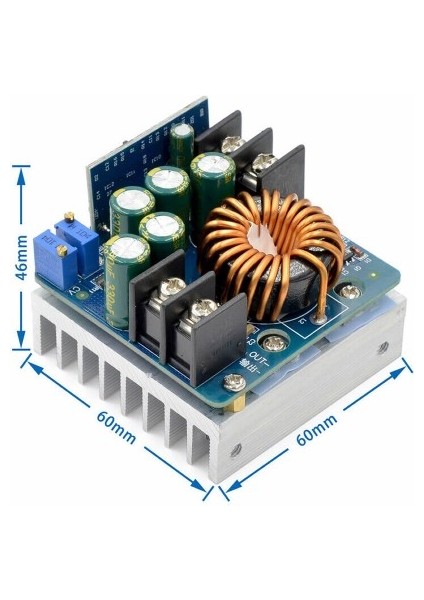 Roba 400W 12V / 60V 15A Voltaj Düşürücü Modül Güç Kaynağı Voltaj ve Akım Ayarlanabilir Dc Dc Step Down