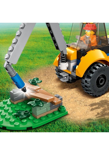 City İnşaat Kazıcısı 60385 5 Yaş ve Üzeri Çocuklar için 2 Minifigürlü Kişiselleştirilebilir İnşaat Araçlı Oyuncak Yapım Seti (148 Parça)