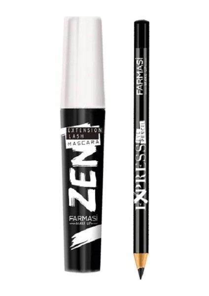 Zen Maskara + Farmasi Make Up Express Göz Kalemi Siyah 01