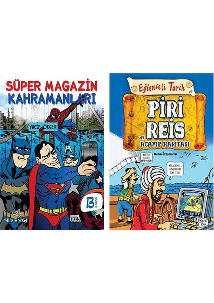 Süper Magazin Kahramanları / Piri Reis ve Acayip Haritası (2 Kitap Set)