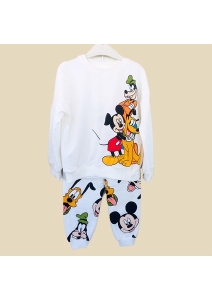 Mickey Mouse Baskılı Çocuk Alt Üst Takımı