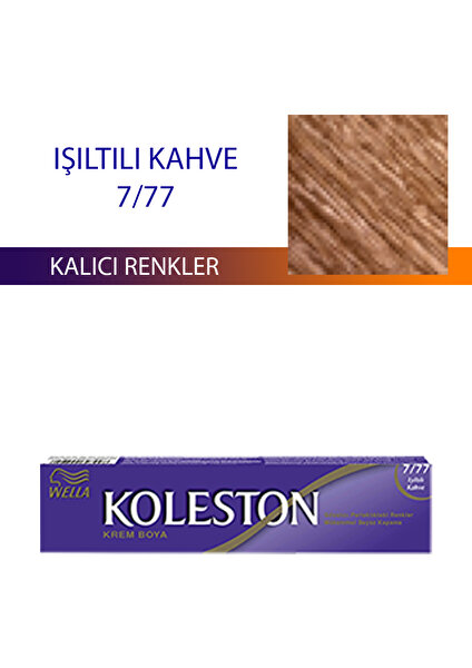 Wella Koleston Single Tüp Boya Saç Boyası Işıltılı Kahve 7/77