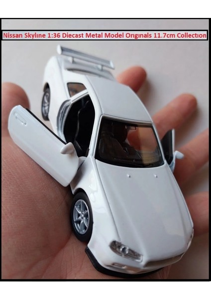 Nissan Skyline Gtr R34 Ares 1.36 Diecast Orjinal Metal Araba Kapı Açılır Pullback Beyaz fiyatları