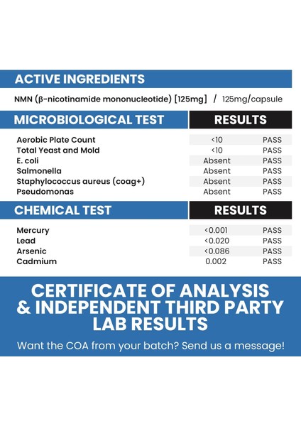 Nmn Nicotinamide Mononucleotide Certified 250 mg 60 Kapsul