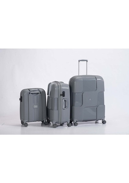 Albatros (C.a.p. Polo's )Pp Silikonlu Kırılmaz 3 Lü Valiz Set