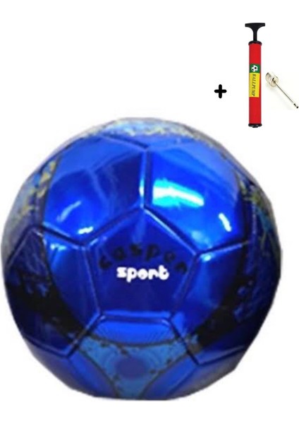 Parlak Dikişli Futbol Topu 5 Numara Şişirme Pompası Hediyeli
