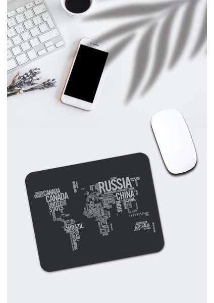 Dünya Haritası Desenli Mouse Pad 625