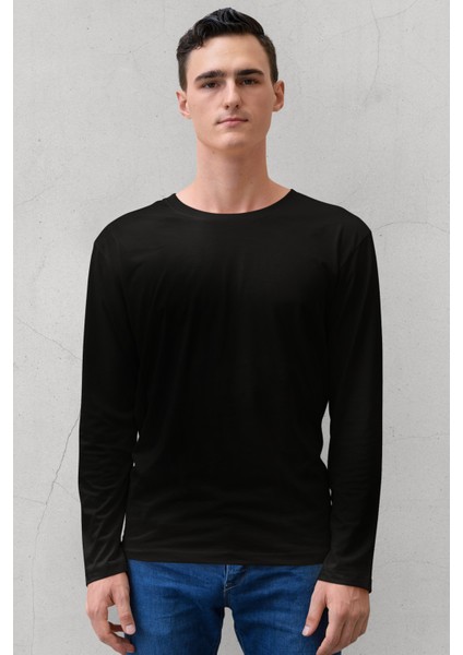 Düz Siyah, Antrasit, Beyaz Uzun Kollu Erkek T-Shirt 3'Lü Eko Paket fiyatları