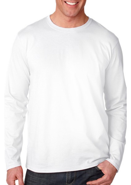 Düz 2 Beyaz, 1 Gri Uzun Kollu Erkek T-Shirt 3'Lü Eko Paket fiyatları