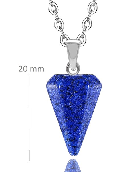 Sertifikalı Doğal Lapis Lazuli Taşı Doğal Taş Pandül Kolye