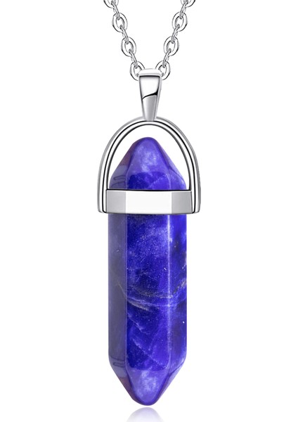 Sertifikalı Doğal Mavi Sodalit Taşı Kolye fiyatları