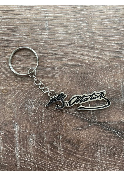 Mustafa Kemal Atatürk Imzalı Anahtarlık Hediyelik Metal Anahtarlık