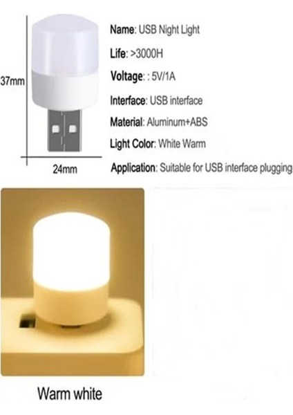 Mini USB LED Çalışma Okuma Işığı Kademeli Masa Lambası Günışığı LED