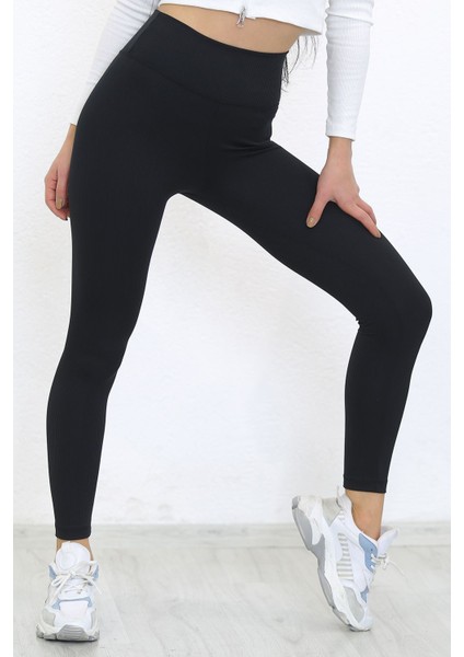 Fitilli Tayt Kadın Fitilli Tayt Siyah Fitilli Toparlayıcı Tayt fiyatları
