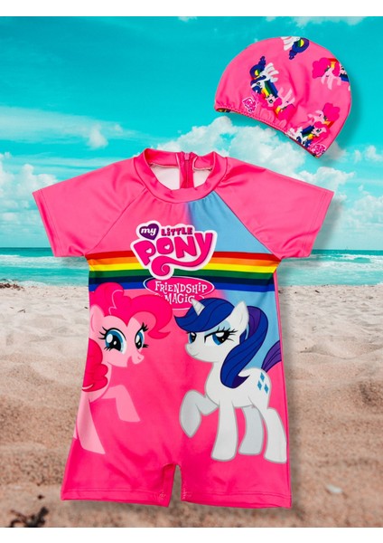 My Little Pony Sevimli Minik Atlar Hassas Ten Yarım Kollu Fermuarlı Yüzücü Tarz Bone Hediyeli fiyatları