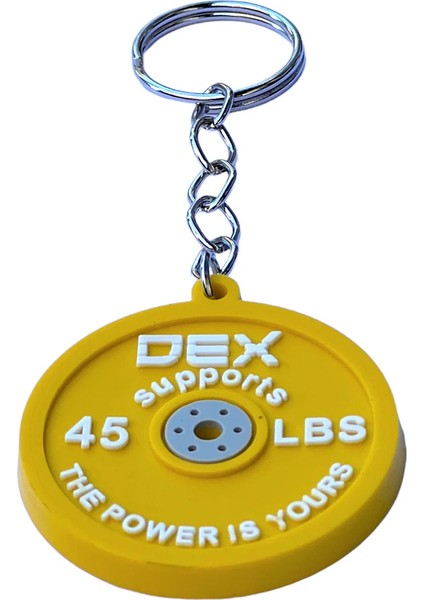 Sporcu Anahtarlığı Minyatür Ağırlık Plakalı ( Slikon )-Hediyelik Anahtarlık-Kauçuk Model-Sarı