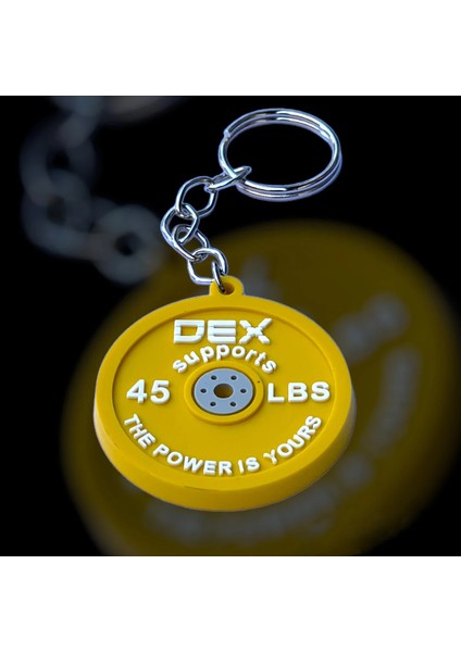 Sporcu Anahtarlığı Minyatür Ağırlık Plakalı ( Slikon )-Hediyelik Anahtarlık-Kauçuk Model-Sarı fiyatları