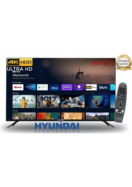 65HYN2104 65'' 165 Ekran Uydu Alıcılı  webOS Smart DLED TV