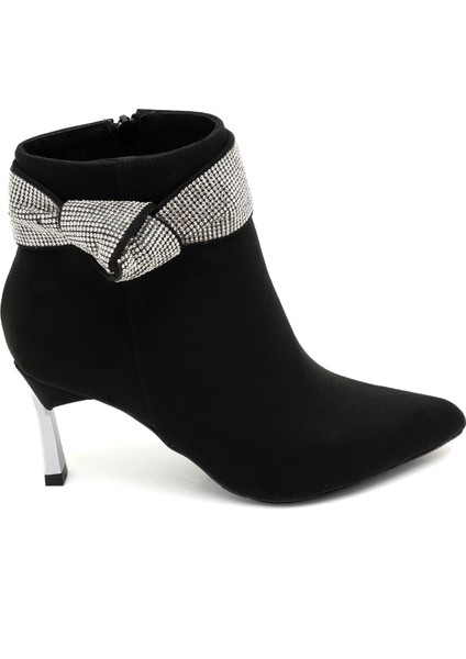 Adrian Siyah Kadın Taşlı Topuklu Bot fiyatları