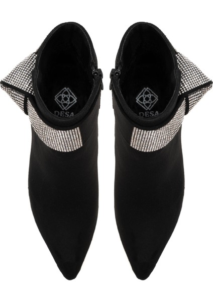 Adrian Siyah Kadın Taşlı Topuklu Bot modelleri