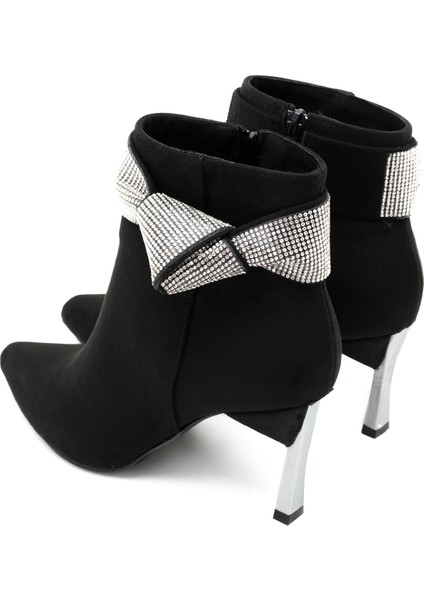 Adrian Siyah Kadın Taşlı Topuklu Bot fırsatları