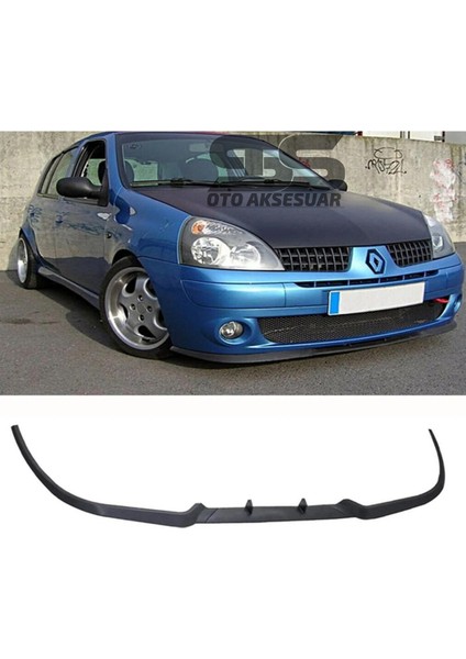 Renault Clio 2 1999-2007 Cupra R Uyumlu Ön Lip Mat Siyah Ön Tampon Lip