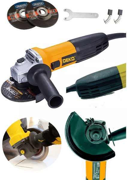 Pro Metal Taşlama Bakır Sargılı 4500 W 115 -125 mm Spiral Avuç içi Kesme ve Taşlama Makinası