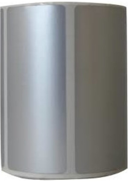 Silver Mat Barkod Etiketi 30X50 Tekli 1000 Lik Sarım 5 Rulo 5000 Adet