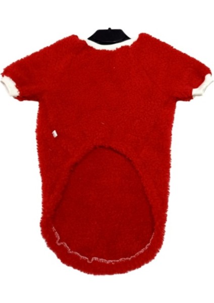 Welsoft Kırmızı Lastikli Kedi Köpek Kıyafeti Elbisesi