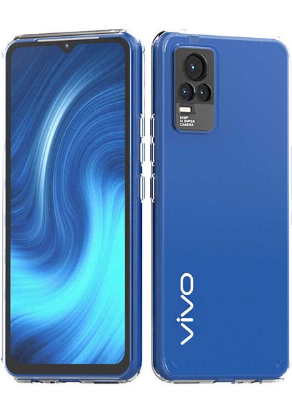 Vivo V21 Kılıf Coss Arkası Mika Yanları Silikon Kapak