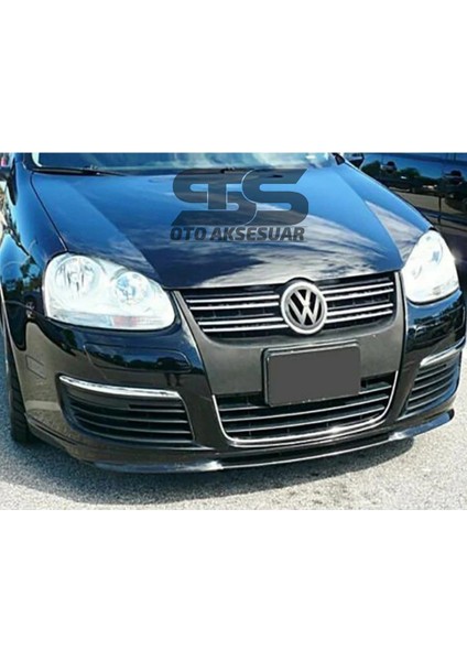 STS Oto Aksesuar Vw Jetta Mk5 Cupra R Uyumlu Ön Lip Mat Siyah Ön Tampon Lip