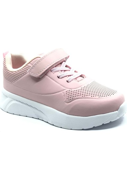 Zila Pembe Cırtlı Hafif Taban Kız Çocuk Spor Ayakkabı