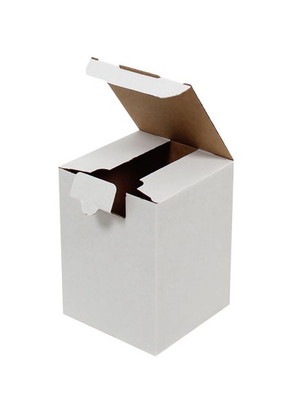 Beyaz Kilitli Kargo Kutusu / Ebat: 12X12X16 cm (100 Adet)