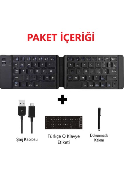 Kablosuz Katlanabilir Bluetooth  Klavye Ios/android/windows ipad Tablet Telefon Uyumlu