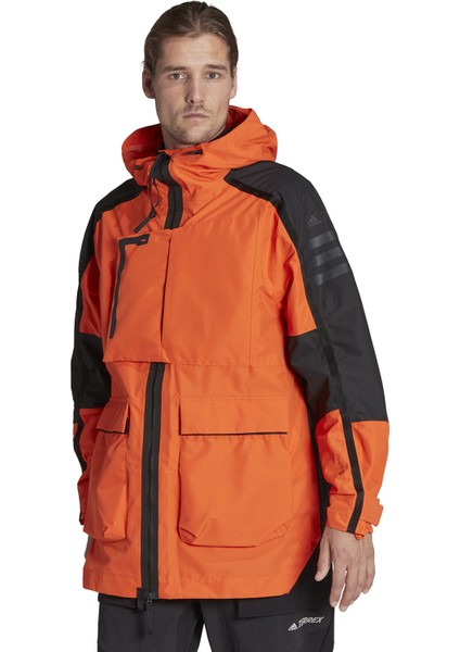 Siyah Turuncu Erkek Yağmurluk Hg8573