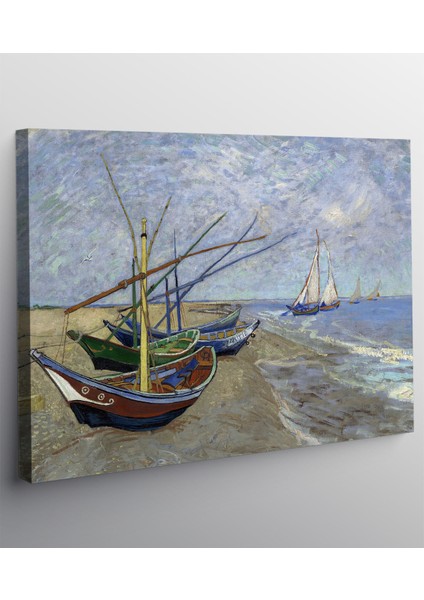 Vincent Van Gogh - Fishing Boats On The Beach At Saintes Maries Tablo - 30CM x 40CM