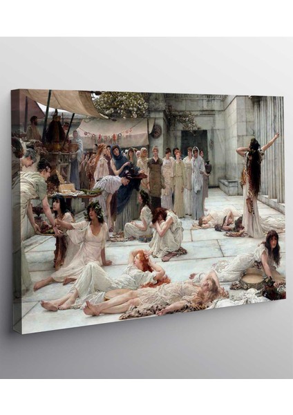 Sir Lawrence Alma Tadema Amphissalı Kadınlar Kanvas Tablo Ev Oda Dekorasyon