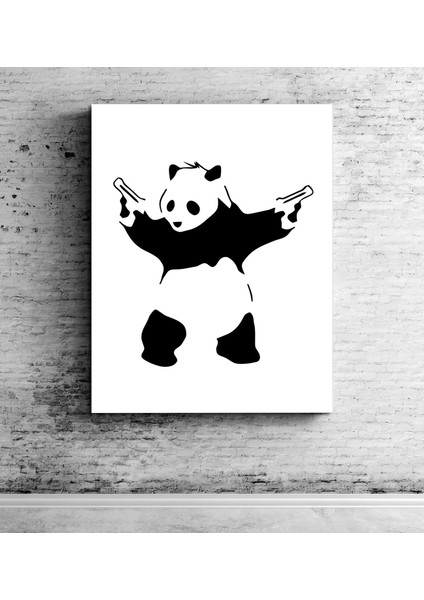 Banksy Panda Resmi Kanvas Tablo