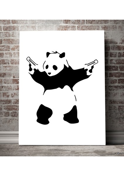 Banksy Panda Resmi Kanvas Tablo