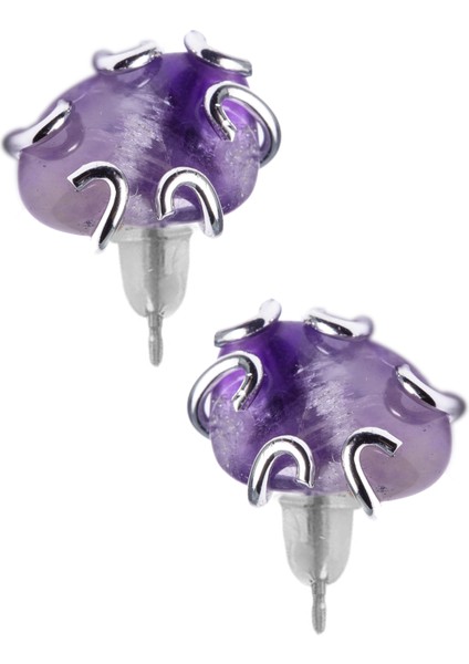 Ametist Taşı Doğal Taş Küpe