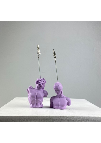 Lila Rengi Laocoon ve Ares Heykel Not Tutucu 2'li Set