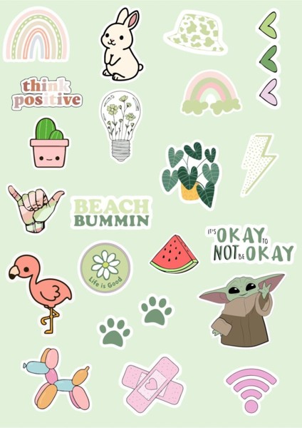 Yeşil Telefon Laptop Stickerı