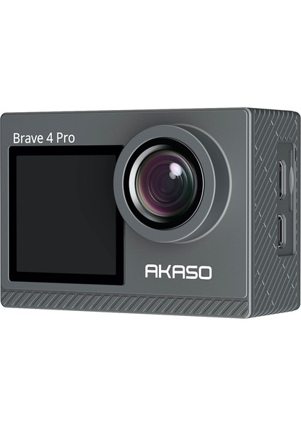 Brave 4 Pro Dual Screens 4K 30FPS Wi-Fi Aksiyon Kamera ve Aksesuar Seti (Akaso Türkiye 2 Yıl Garantili)