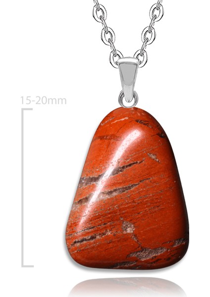 Sertifikalı Şekilsiz Ham Doğal Renk Jasper Taşı Kolye